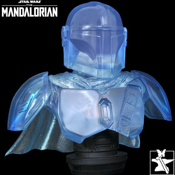 Diamond Select Toys Legends in 3D Star Wars The Mandalorian Hologram Half Scale Bust with Light Up Feature